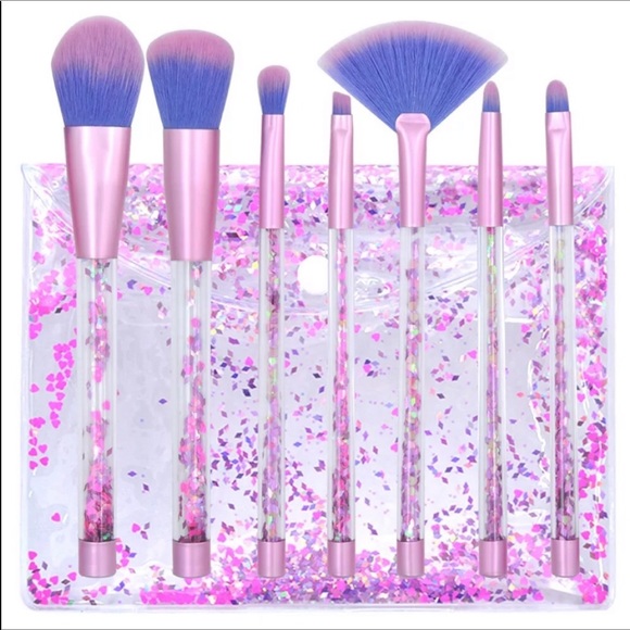 Other - Glitter filled makeup brush set